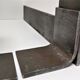 Paire de chenets modernistes acier design années 70/80