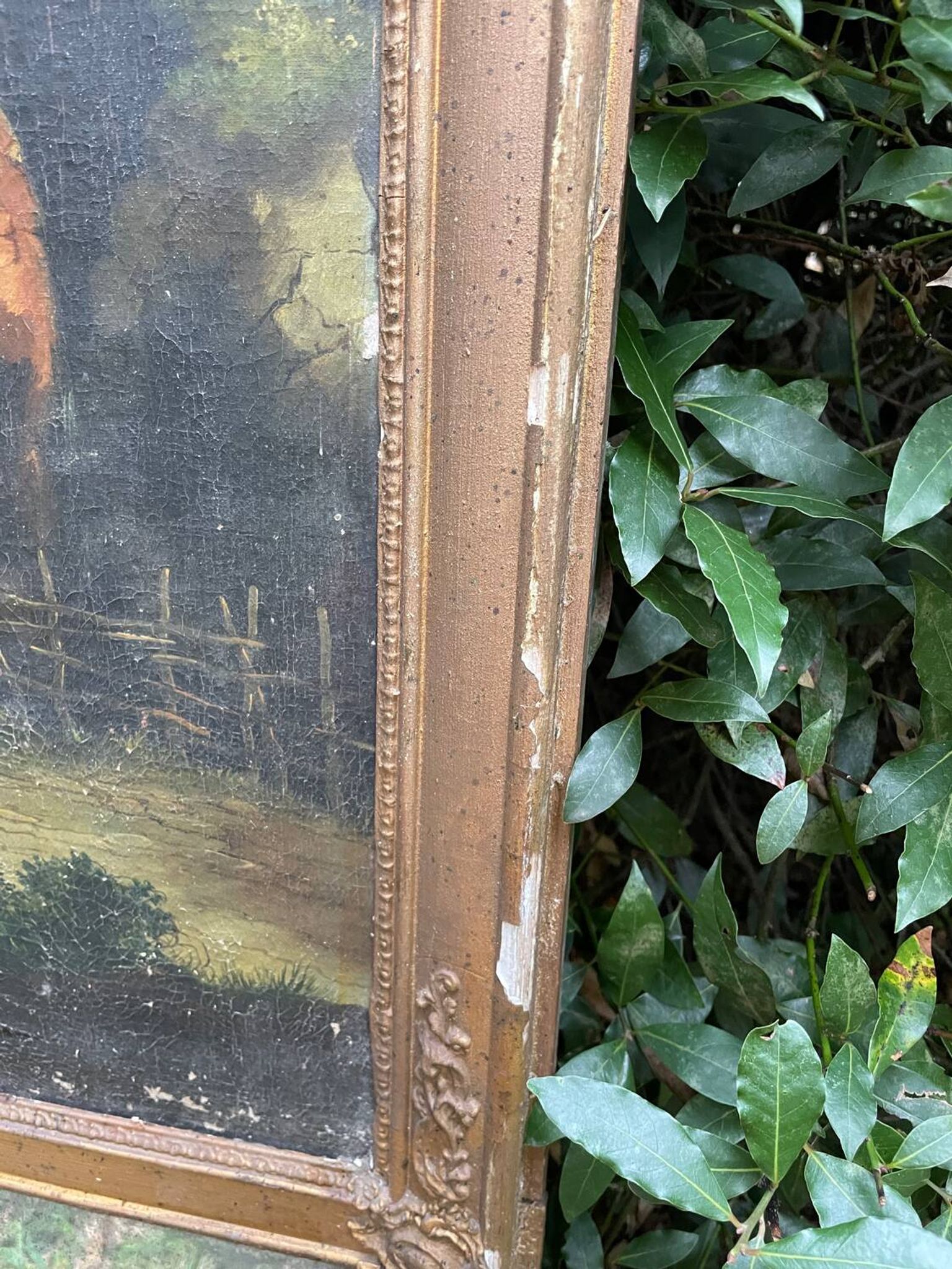 Mantelpiece mirror with bergère