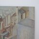1950s Cubist Painting St Ives E Kahnii Oil on Canvas Sunday Morning
