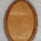 Italian rattan mirror 60's