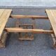 Henri II dining table stripped in solid oak from the 19th century.