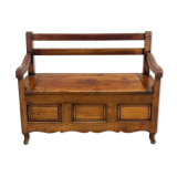 Rustic fruit wood chest bench, children's room
