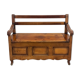Rustic fruit wood chest bench, children's room