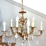 Bronze chandelier with tassels