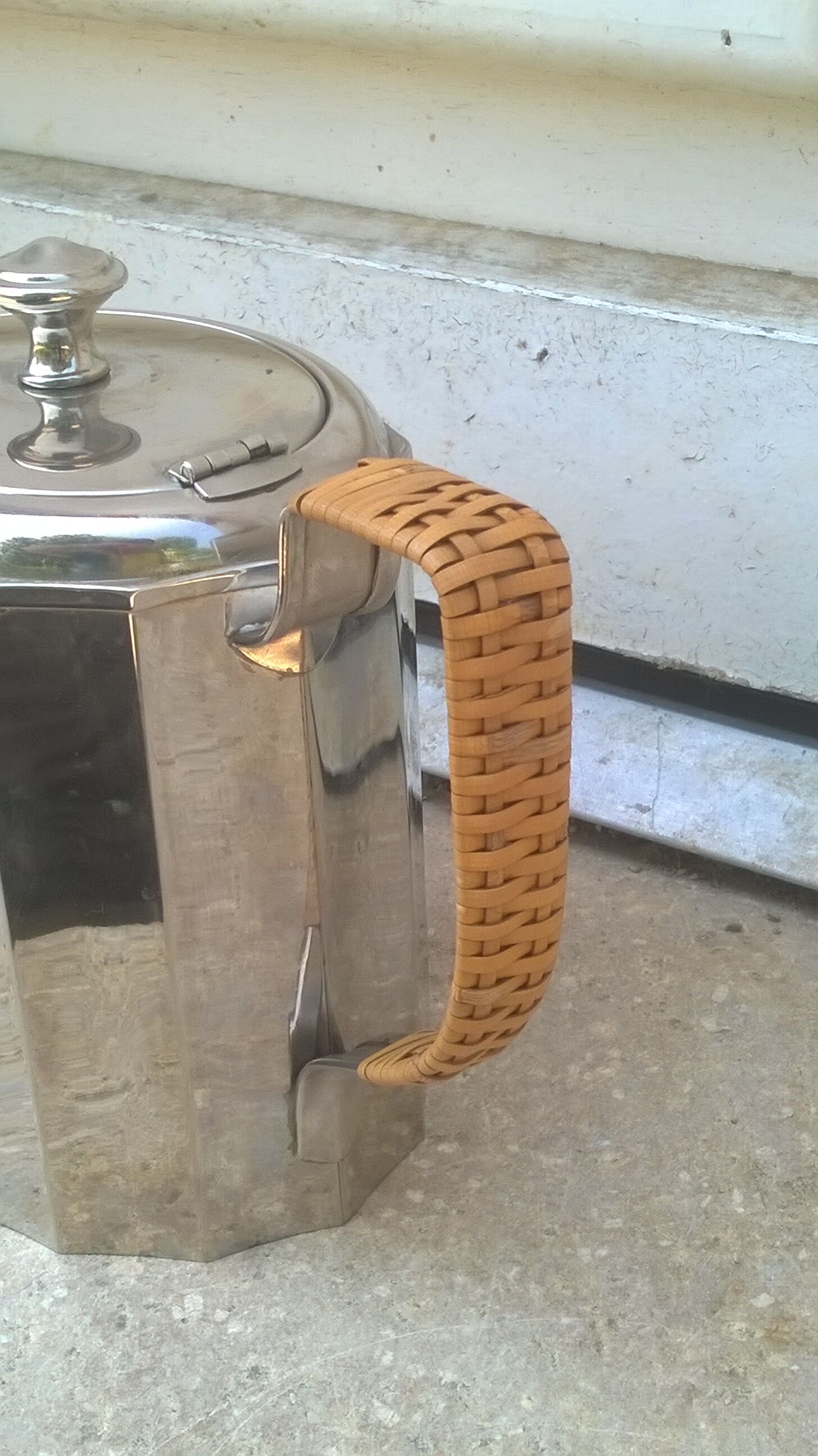 Silver metal teapot WMF year 1960