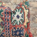Vintage Berber cushion in purple wool handmade in Morocco