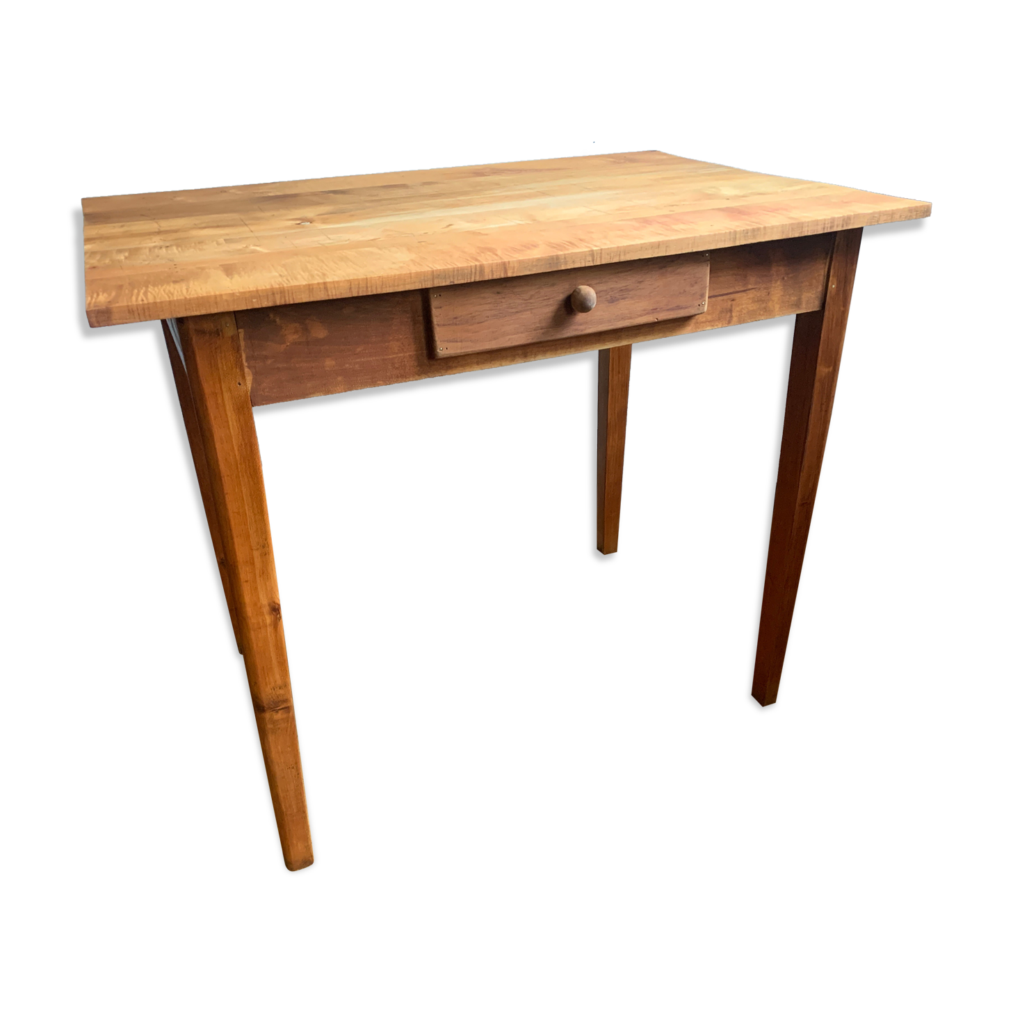 Wooden farmhouse table