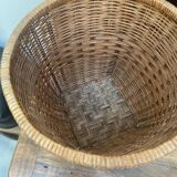 Cache pot rotin vintage