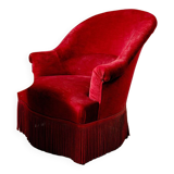 Burgundy toad armchair