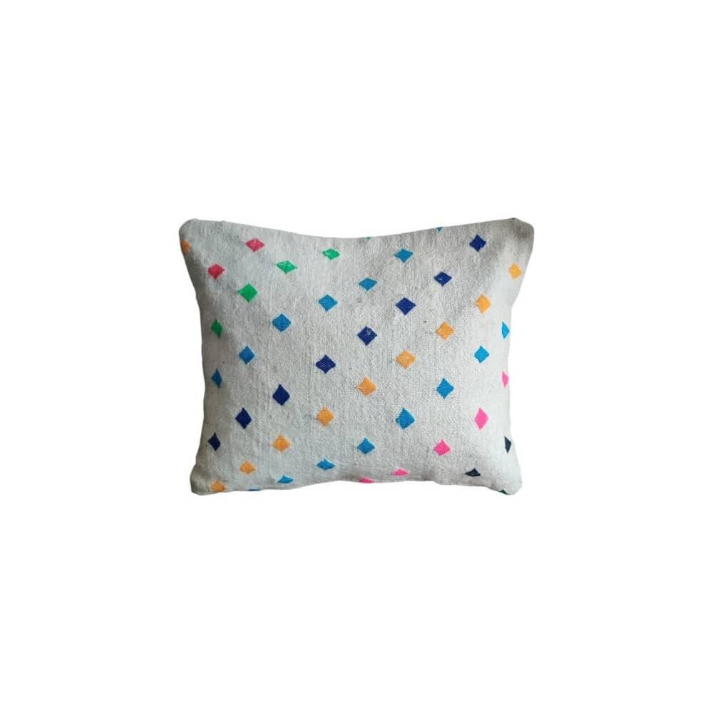Berber cushion with bright patterns