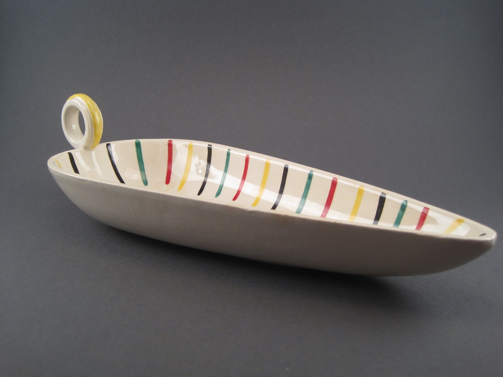 Empty cup pocket ravier vintage earthenware from LONGCHAMP FRANCE circa 1950 1960