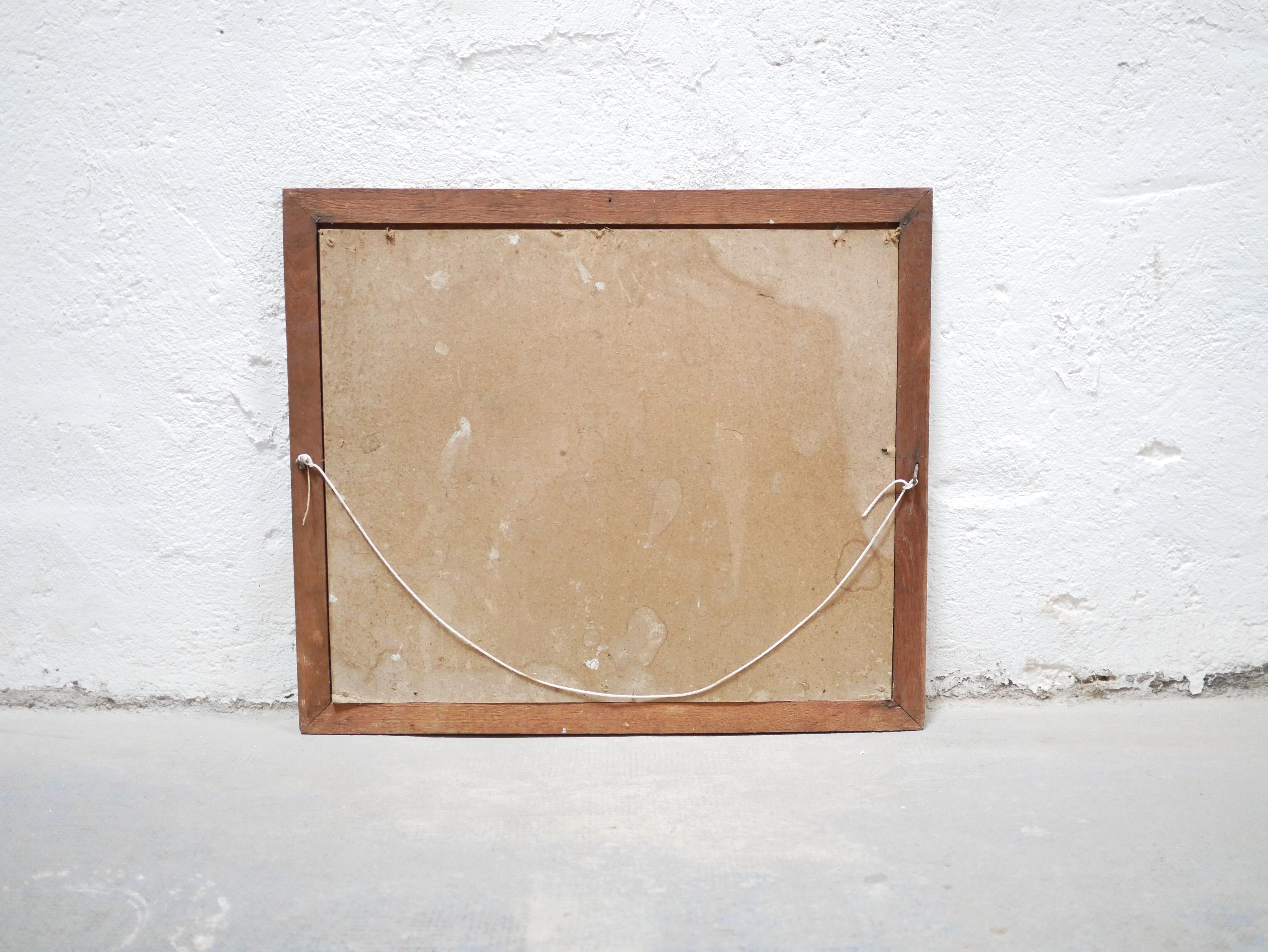 Old painting on panel signed M. Gay