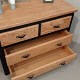 Commode bois massif et noir