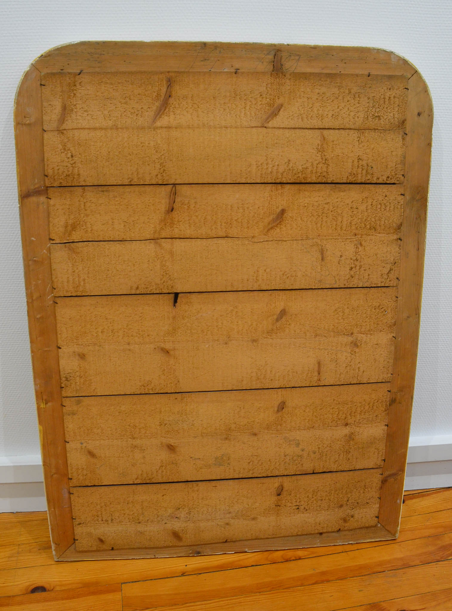 Late 19th century Napoleon III wood and stucco fireplace mirror 87x117cm