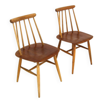 Set of 2 Scandinavian "Fanett" chairs by Ilmari Tapiovaara, Sweden, 1960