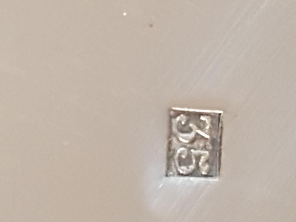 Louis XVI style silver metal tray