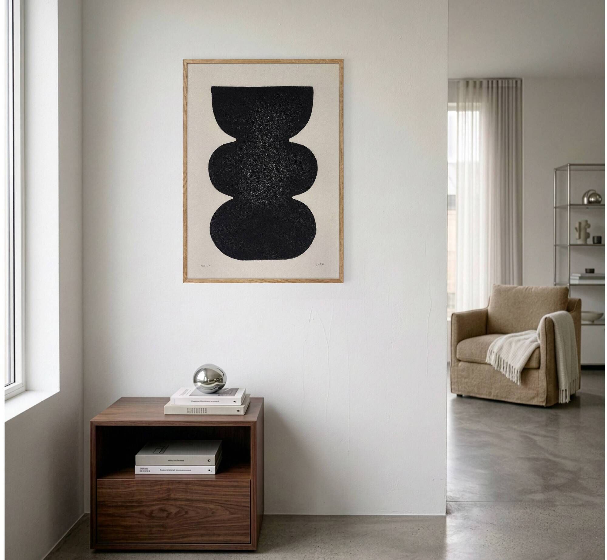 art print after an abstract painting signed Eawy