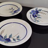 3 anciennes assiettes Sarreguemines