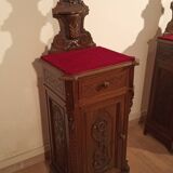 Commode à tiroirs ancienne en noyer italien du XIXe siècle