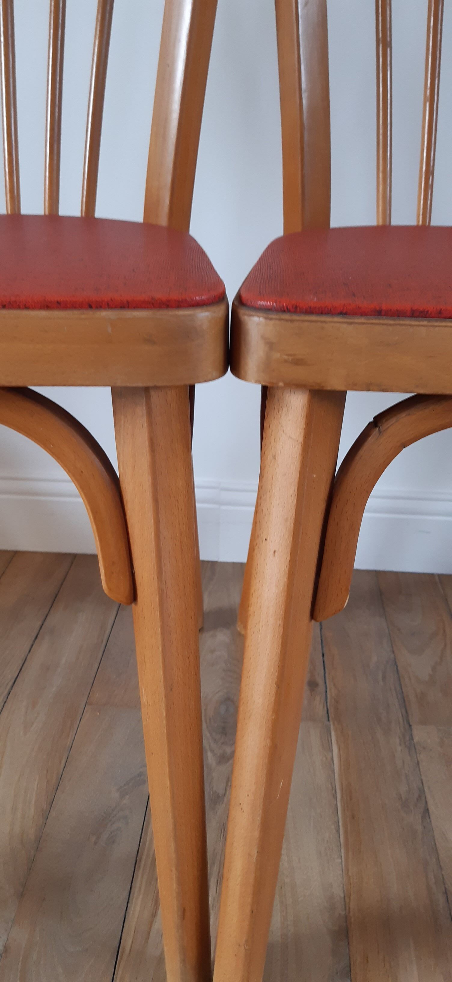 Pair of Baumann bistro chairs N°12 50s