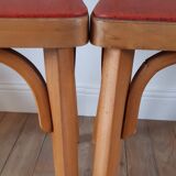 Pair of Baumann bistro chairs N°12 50s