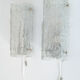 Mid-century ice glass wall sconces from kaiser idell / kaiser leuchten, 1960s, set of 2