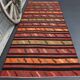 Vintage Turkish Oushak Handmade Wool Cotton Orange Runner Rug 132x332