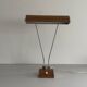 Large metal desk lamp with Wood Design texture by Eileen Gray, 1950s, France.