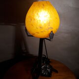 Art deco lamp in glass paste