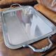 Antique silver-plated serving tray / 60 cm / 45 cm, hallmarks