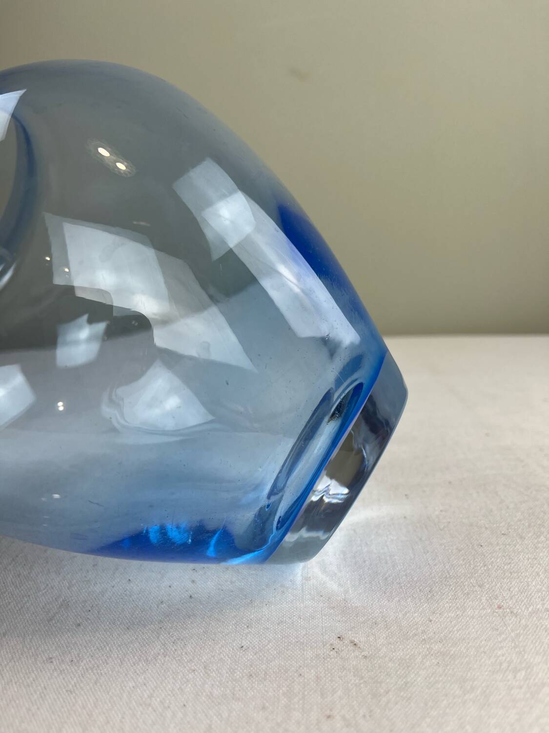 Azure blue vase