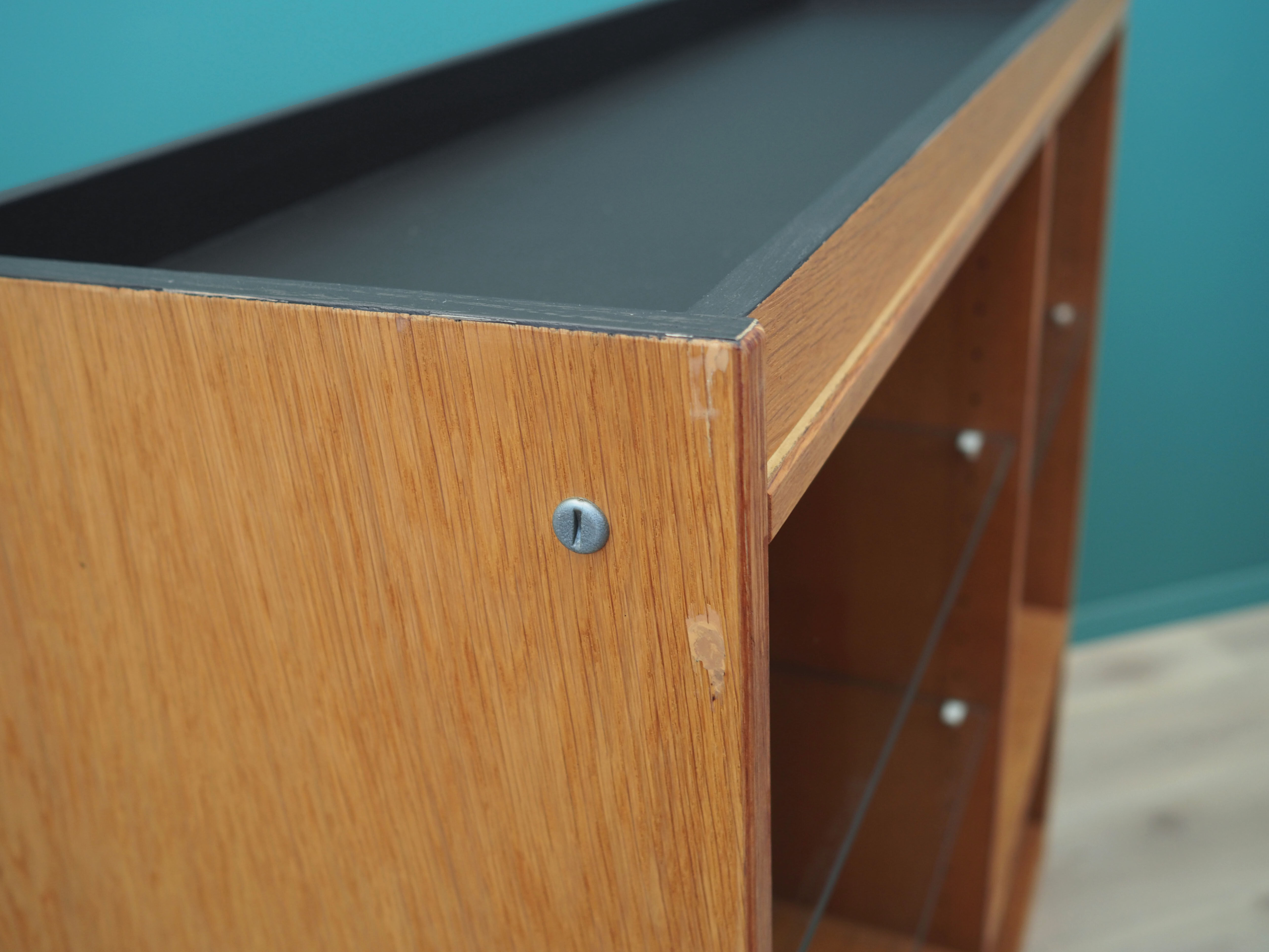 Oak bookcase, Danish design, 1970s, manufactured by ÆJM Møbler