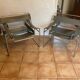Pair of vintage armchairs B3 vassily by Marcel breuer at the bauhaus circa 1980
