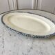 Oval dish in terre de fer bleu xixth