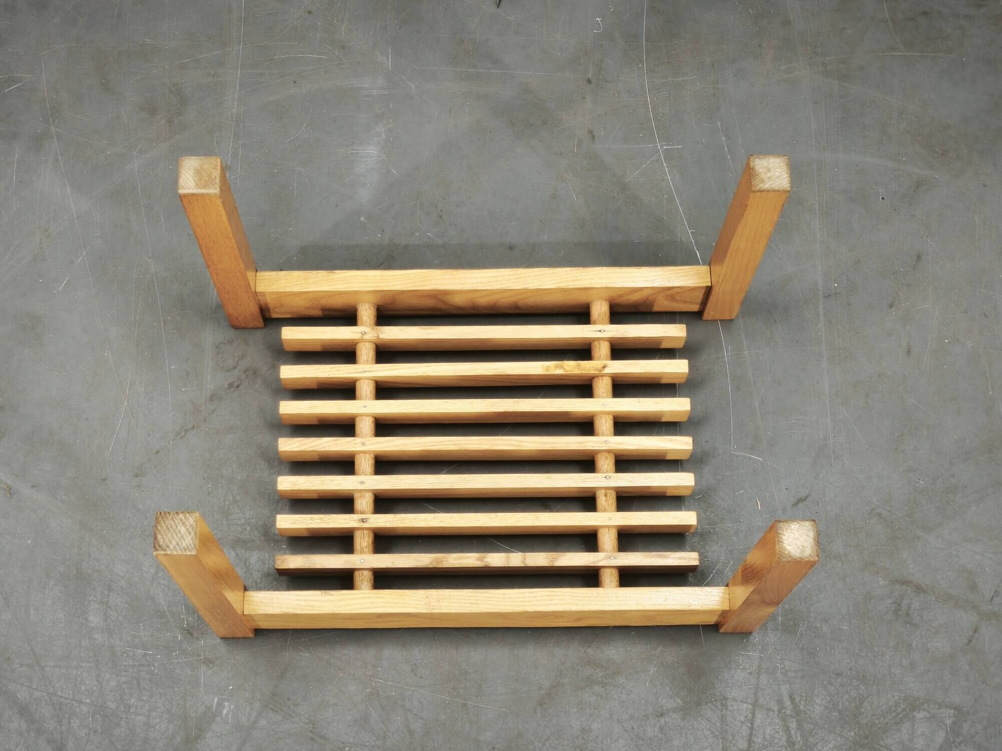 Mid-Century Ash Wood Plant Stand, Czechoslovakia, 1960s