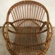 Rattan armchair bamboo wicker 70s vintage