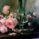 Old HST Still Life with Roses circa 1900 signed Martih 65x54 cm D151