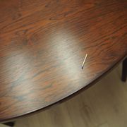 Round rosewood table, Danish design, 1970s, manufacturer: Omann Jun
