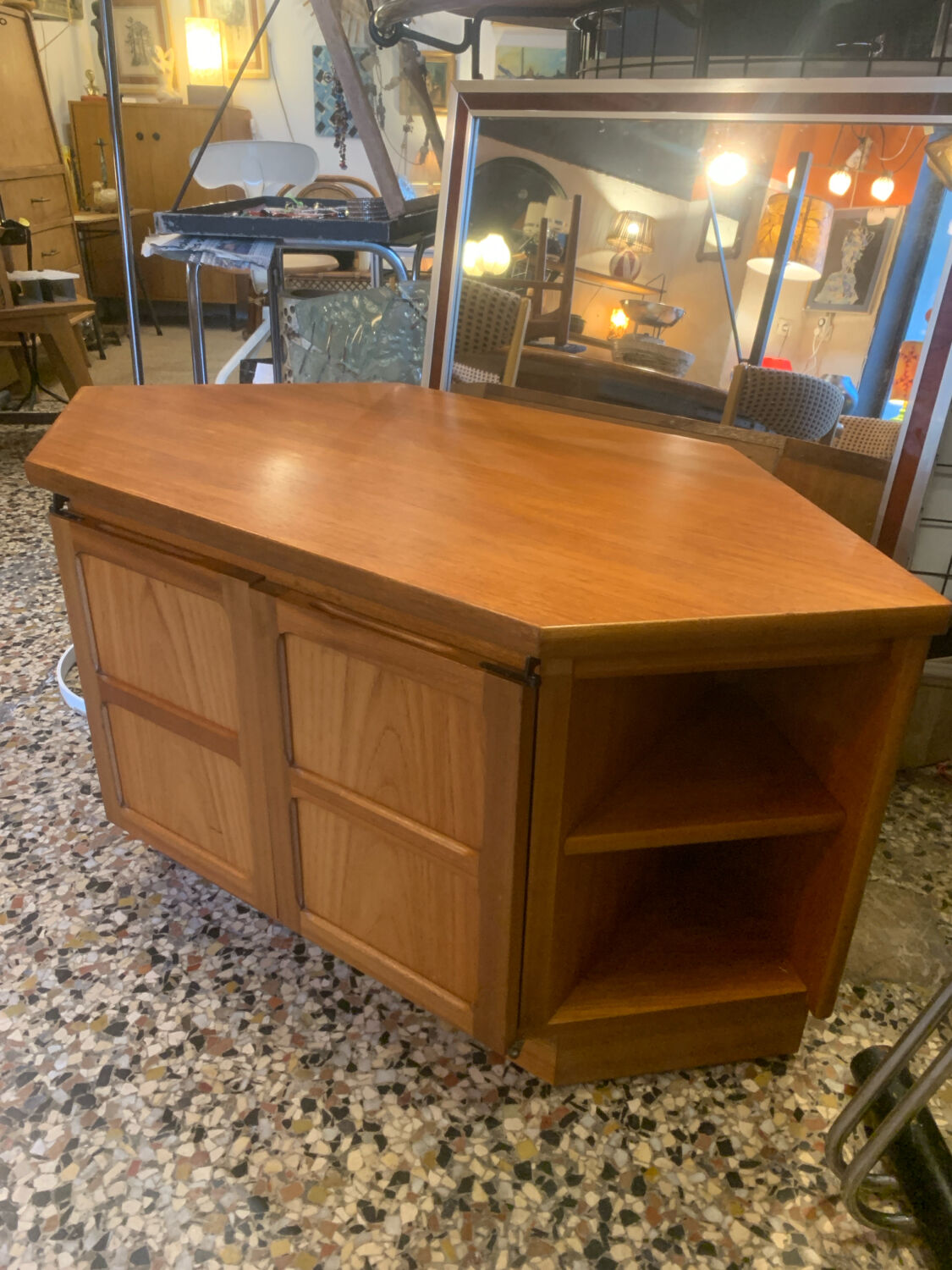 Nathan Furniture low corner unit in teak