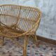 Vintage rattan bench 1960