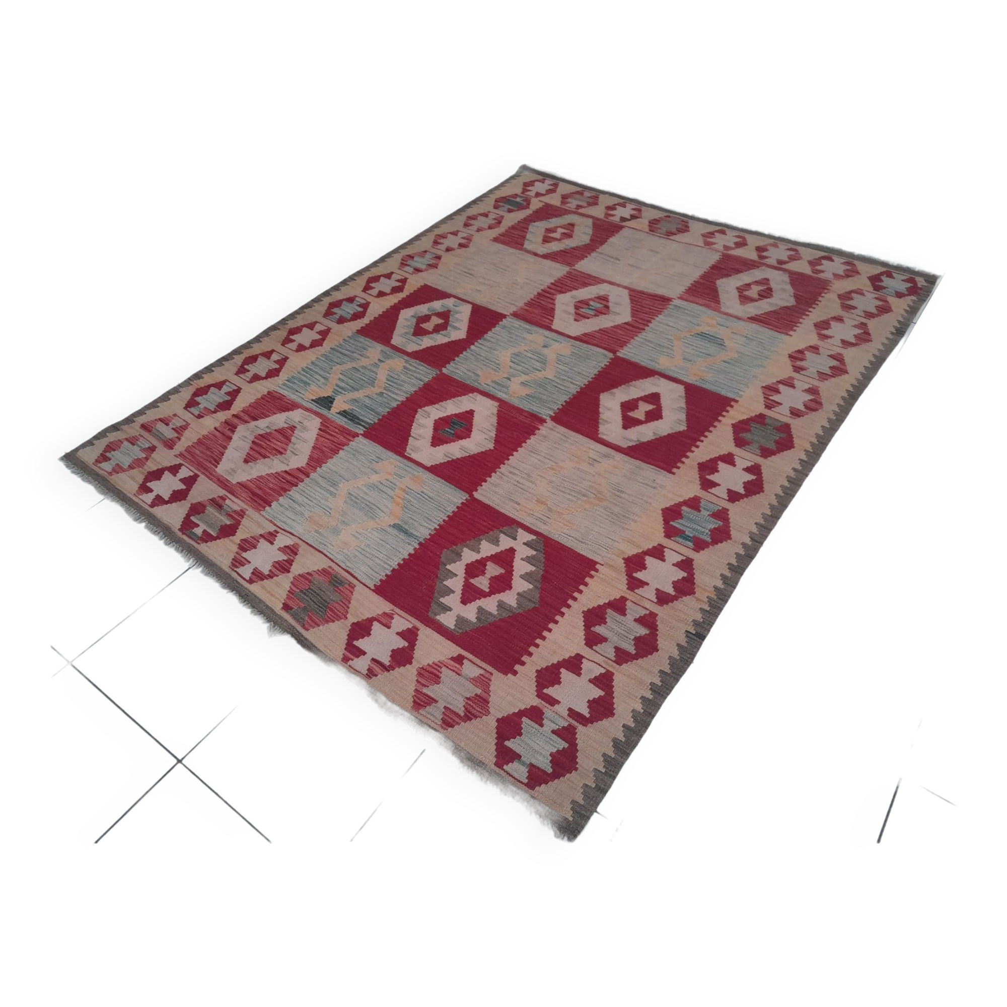 Handmade Afghan Kilim 200x152cm