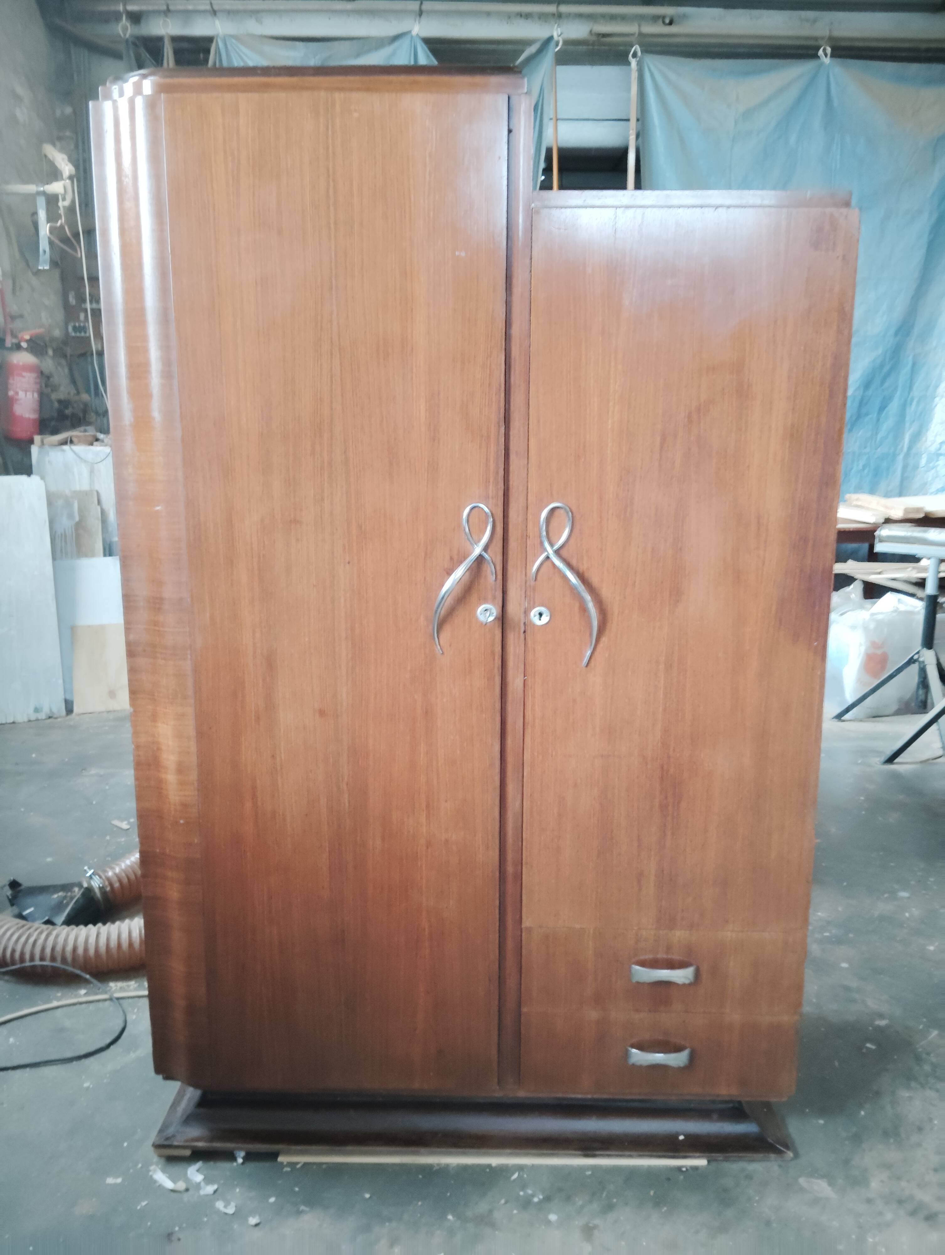 Asymmetrical art deco wardrobe