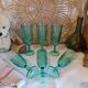 Vintage glass champagne flute