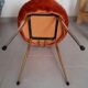 Chaise vintage moumoute Pelfran couleur saumon