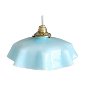 Suspension vintage en verre givré , vintage français