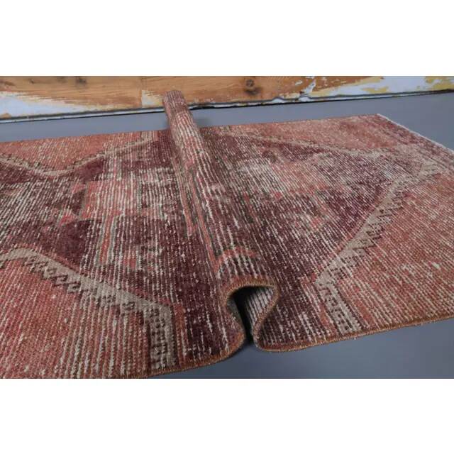 1970s Turkish Oushak Handmade Runner Rug 78x337