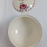 Badonviller soup tureen a la rose in semi-porcelain
