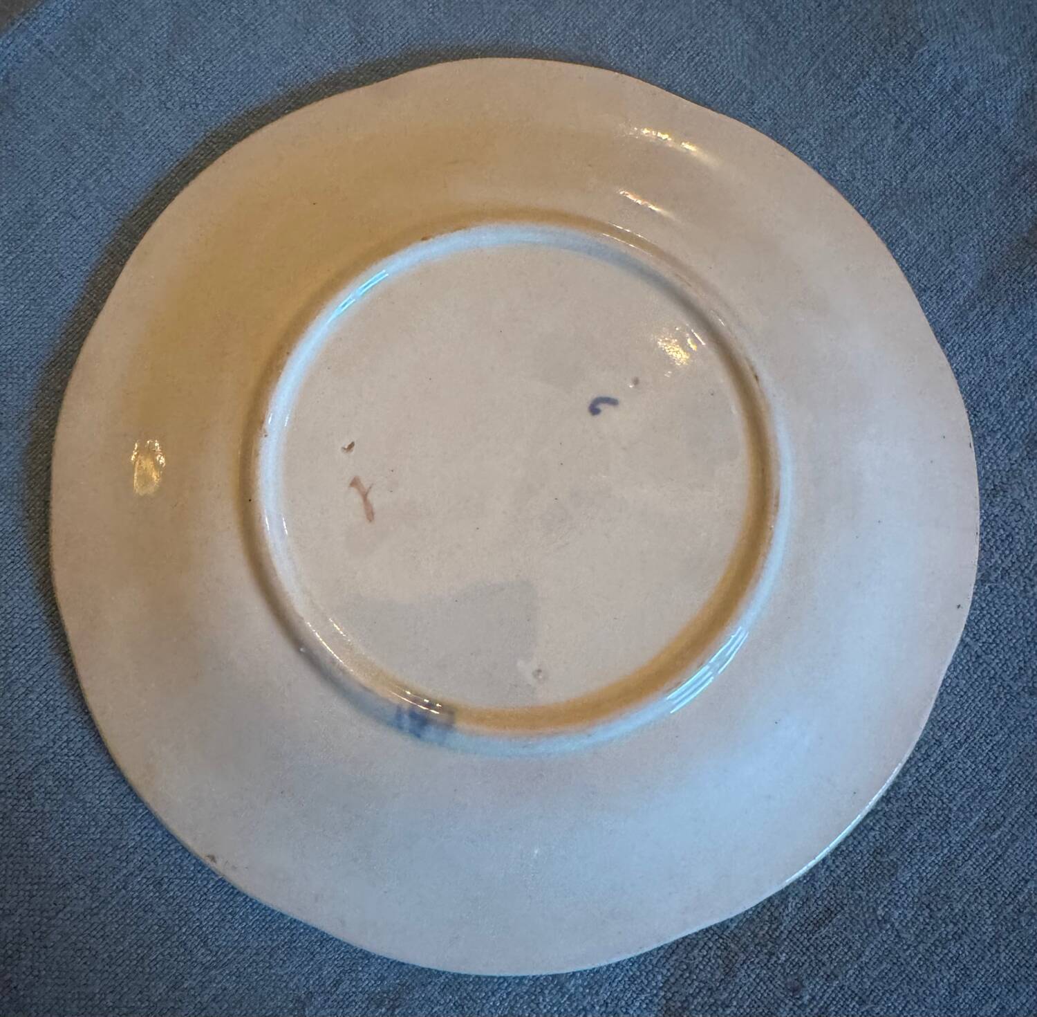 Wasmuel barbotine coffee and dessert plate service, late 19th century (19th century)