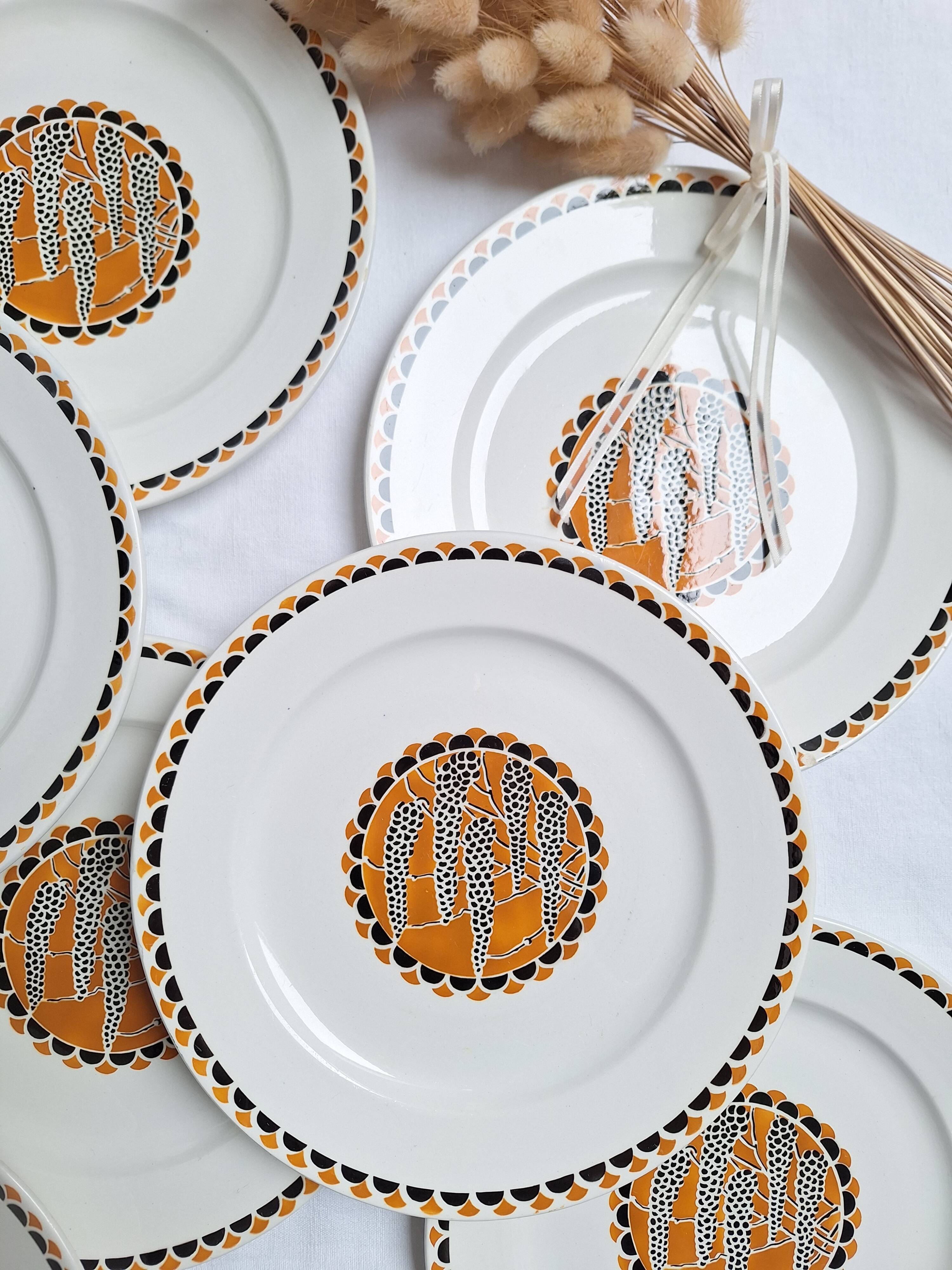 Flat plates Sarreguemines model Nomeny