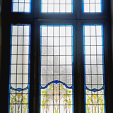 Fenêtre a imposte en vitrail Art Déco vers 1900 XX siècle